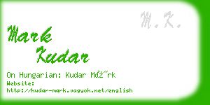 mark kudar business card